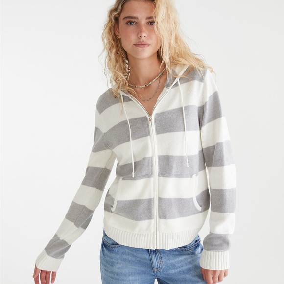 Aeropostale Sweaters - Aeropostale Stripe Rugby Full-Zip Sweater Hoodie & Cami Bundle Women's Size S